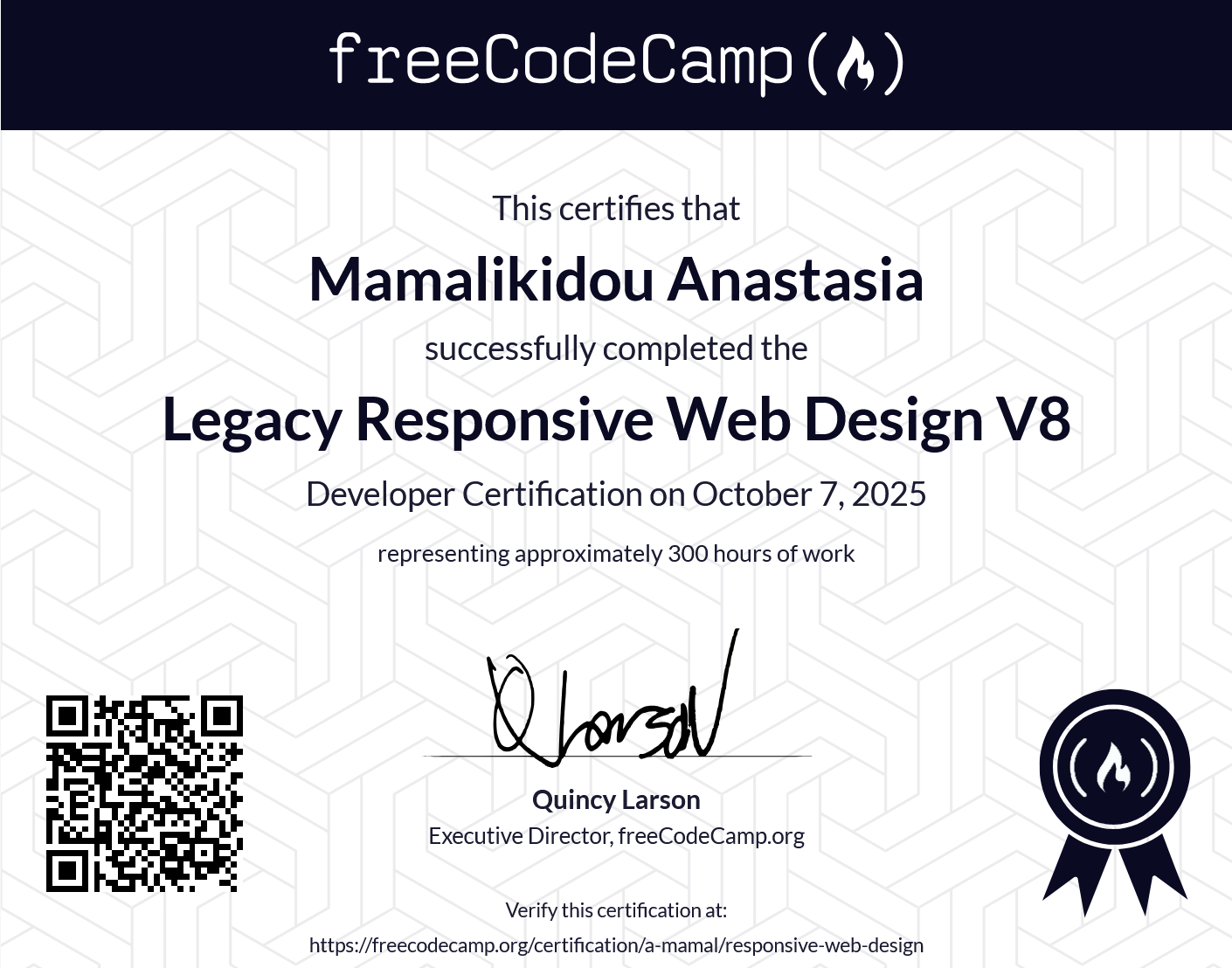 Responsive Web Design Certification by freeCodeCamp